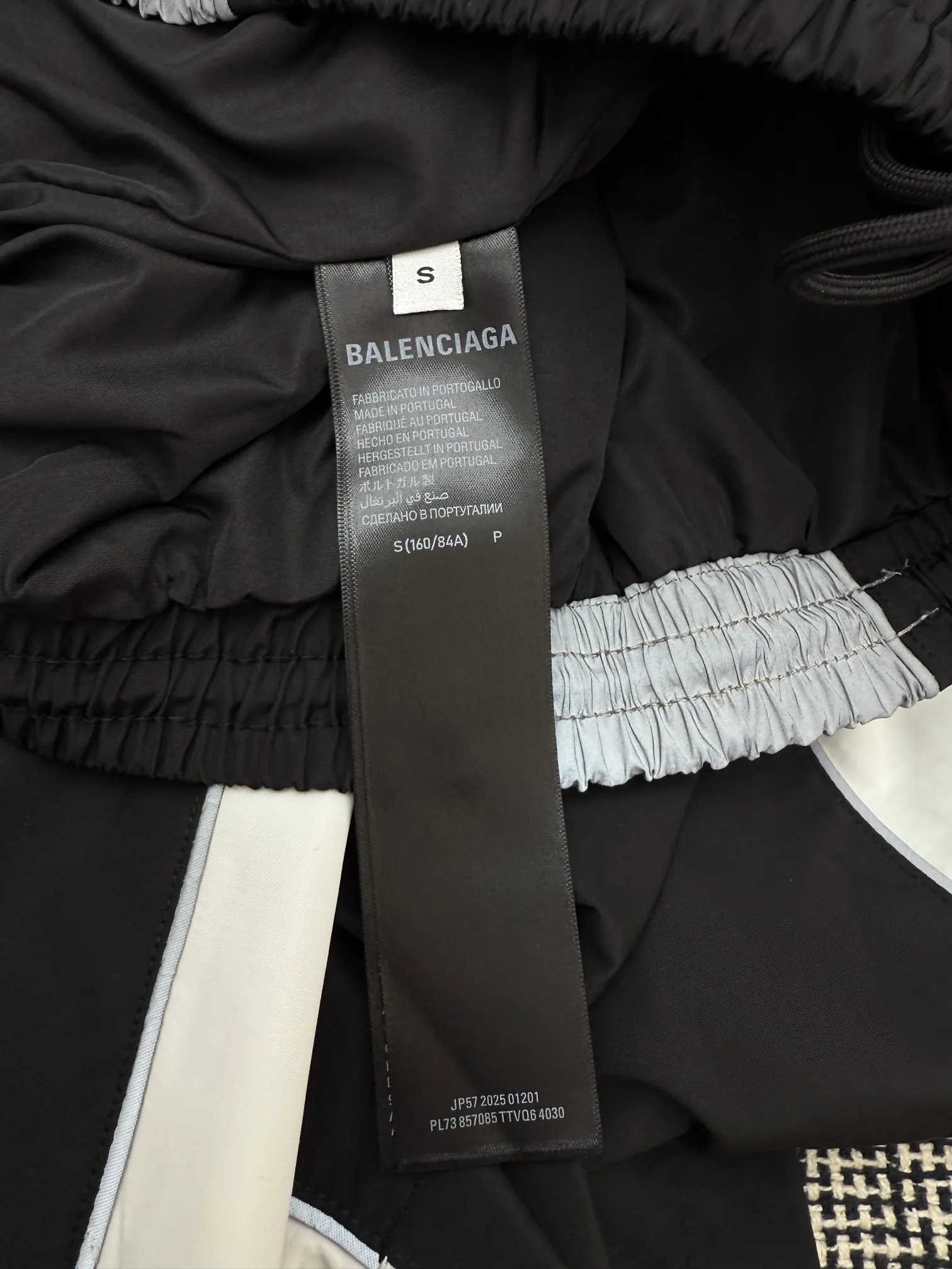 Balenciaga Paris 3M reflective print patchwork drawstring trousers XS/S/M/L